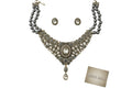 Heidi Daus Crystal Clear & Smoky Gray Necklace & Earrings Set