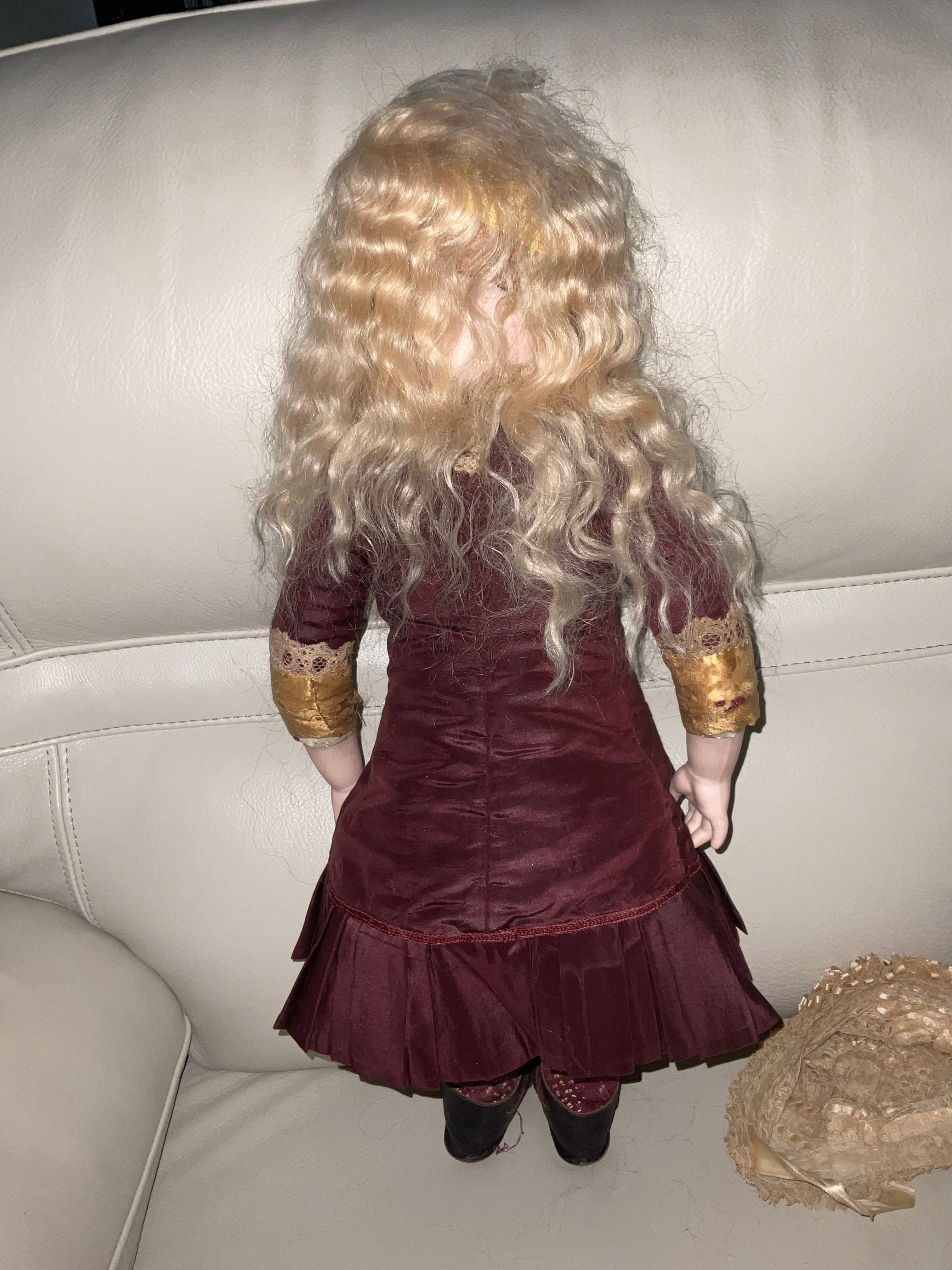 Antique French Bru Jne 7 Bisque Doll 20" circa 1882 — Transitional Body with Brevete Look