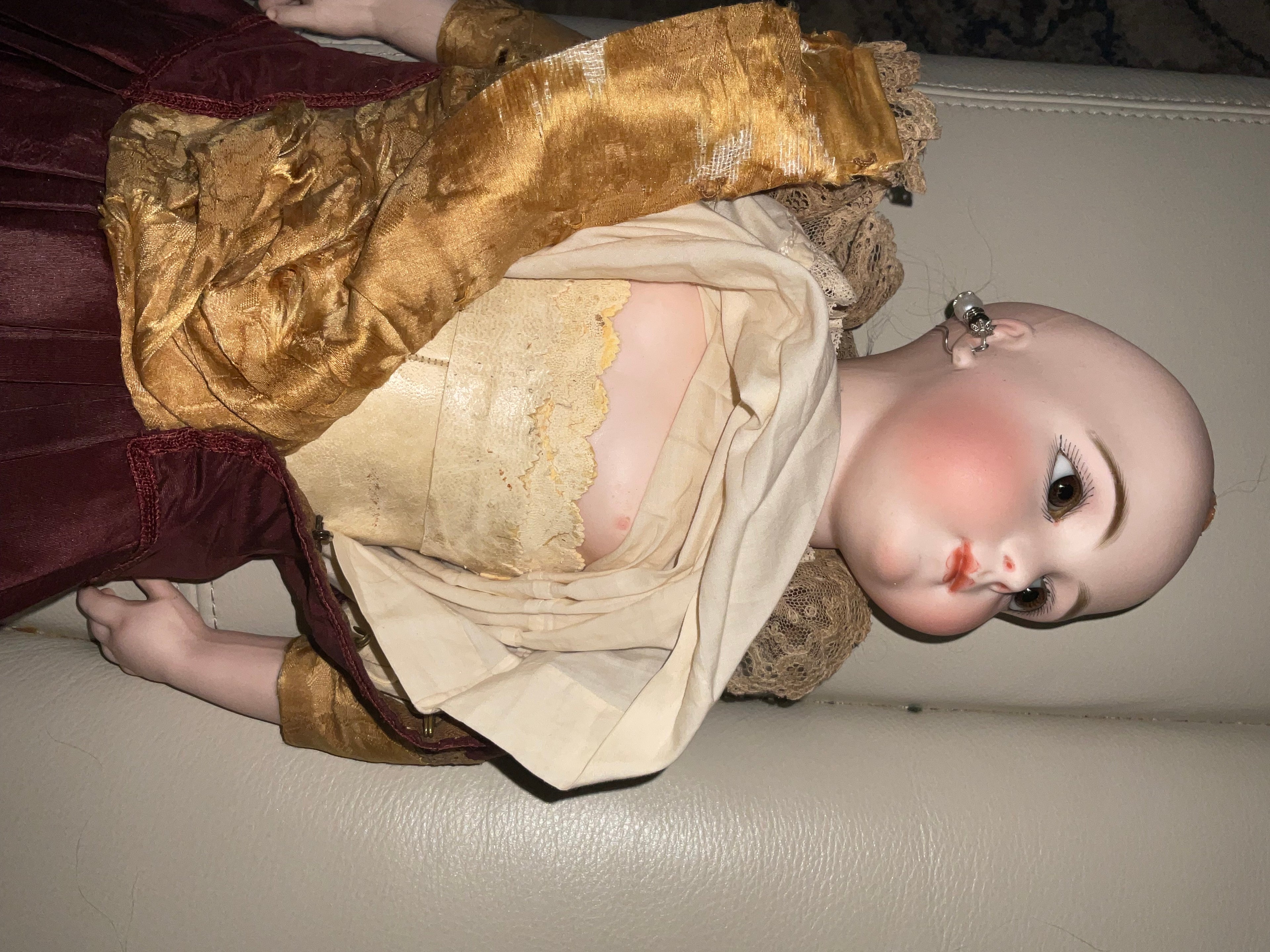 Antique French Bru Jne 7 Bisque Doll 20" circa 1882 — Transitional Body with Brevete Look