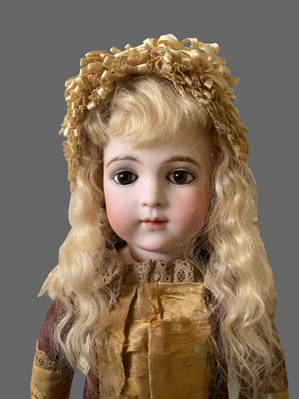 Antique French Bru Jne 7 Bisque Doll 20" circa 1882 — Transitional Body with Brevete Look