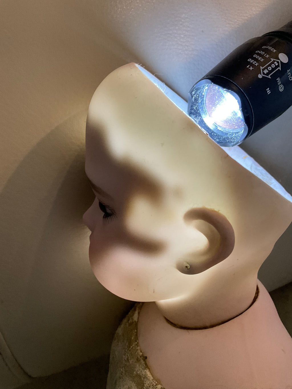 Antique Circle Dot Bru Bisque Doll 18" — Original Cork Pate, Mohair Wig, Goatskin Body