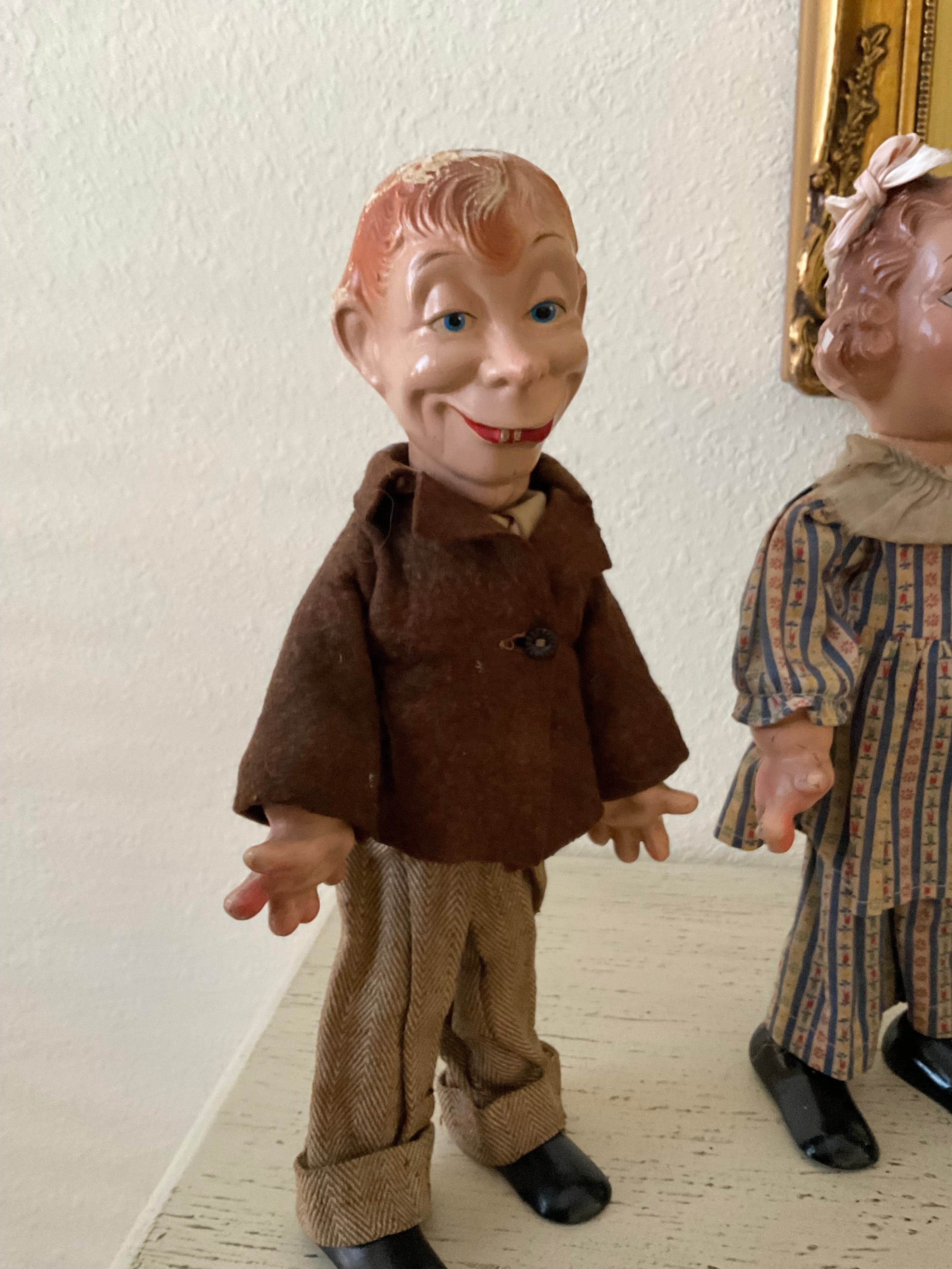 Vintage Fanny Brice and Mortimer Snerd Dolls x 3