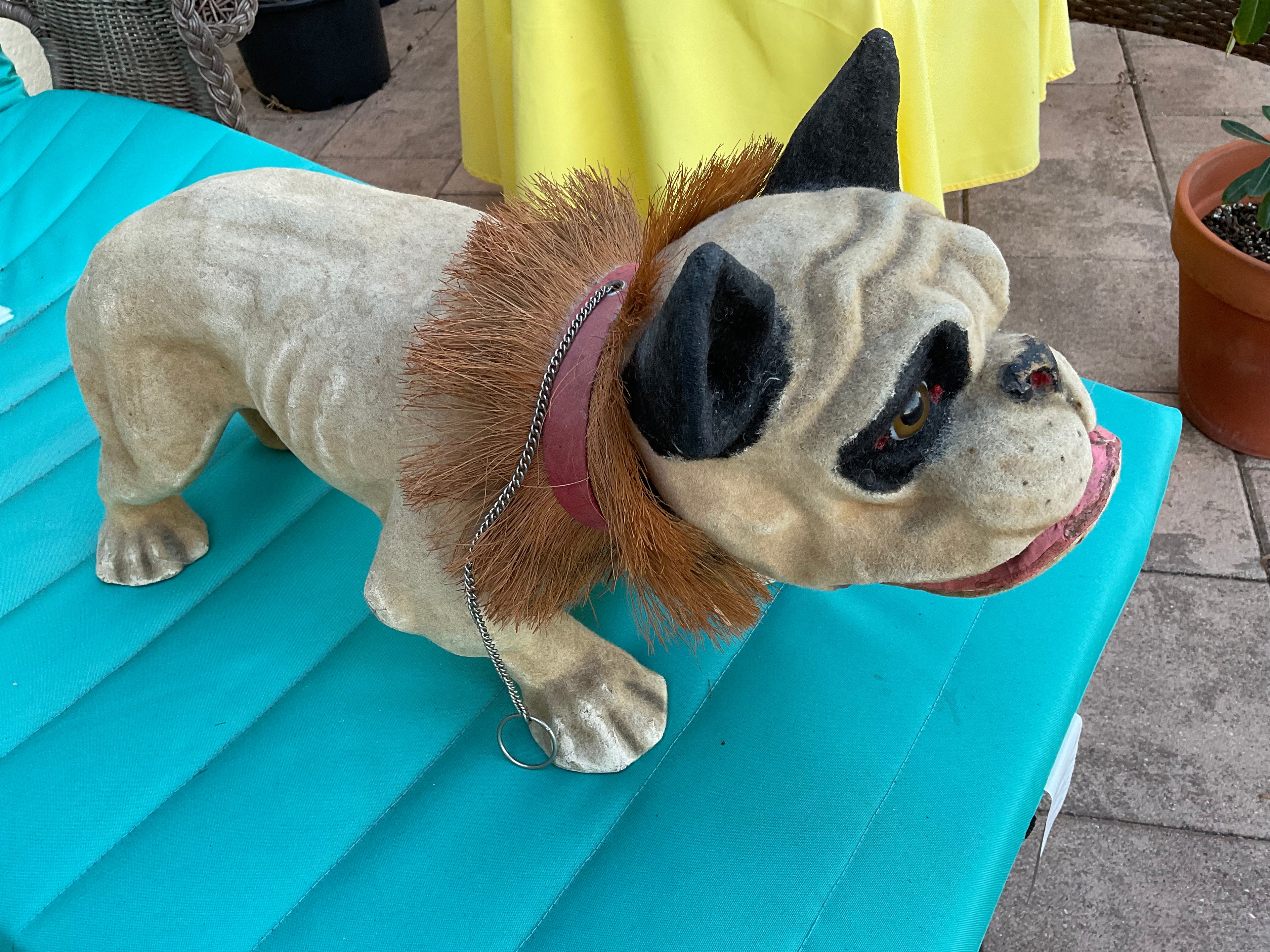 21” Large Paper Mache French Bulldog Growler