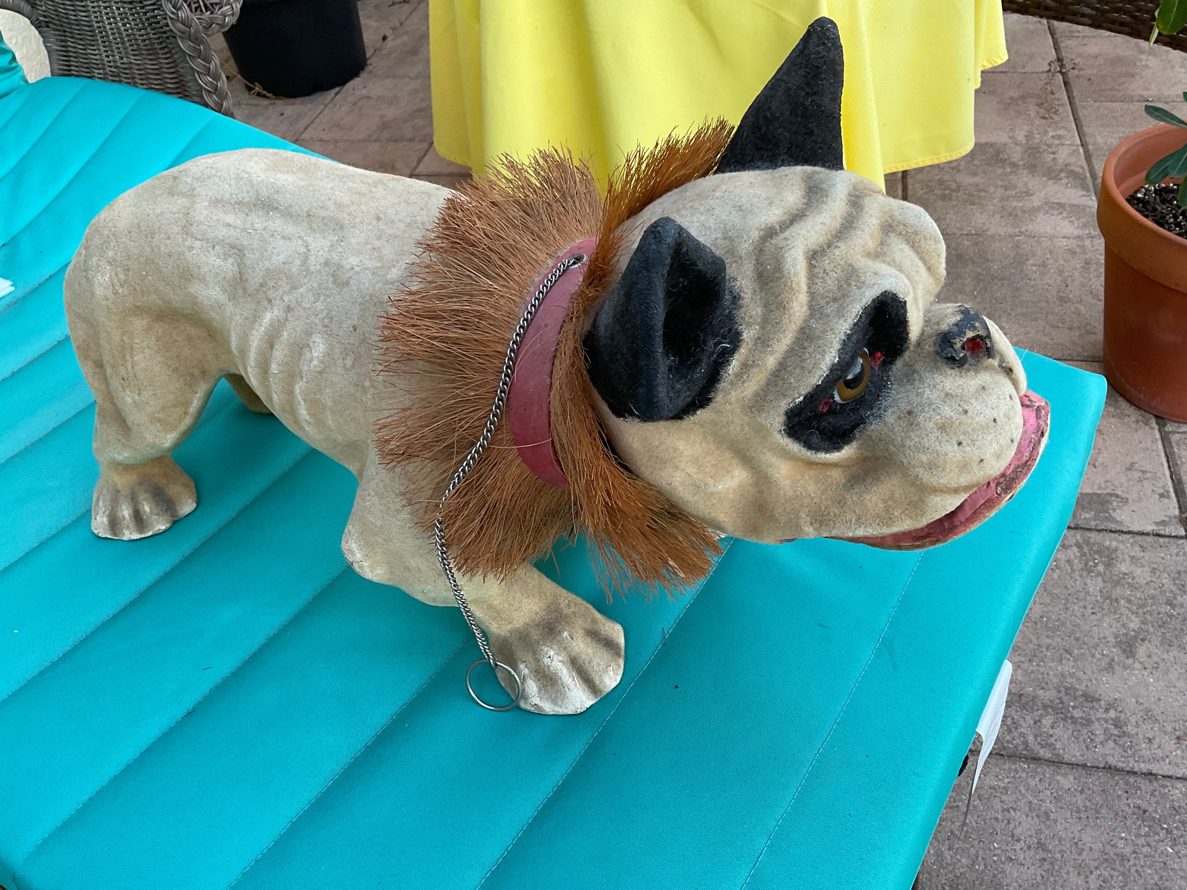 21” Large Paper Mache French Bulldog Growler