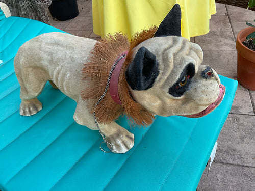 21” Large Paper Mache French Bulldog Growler