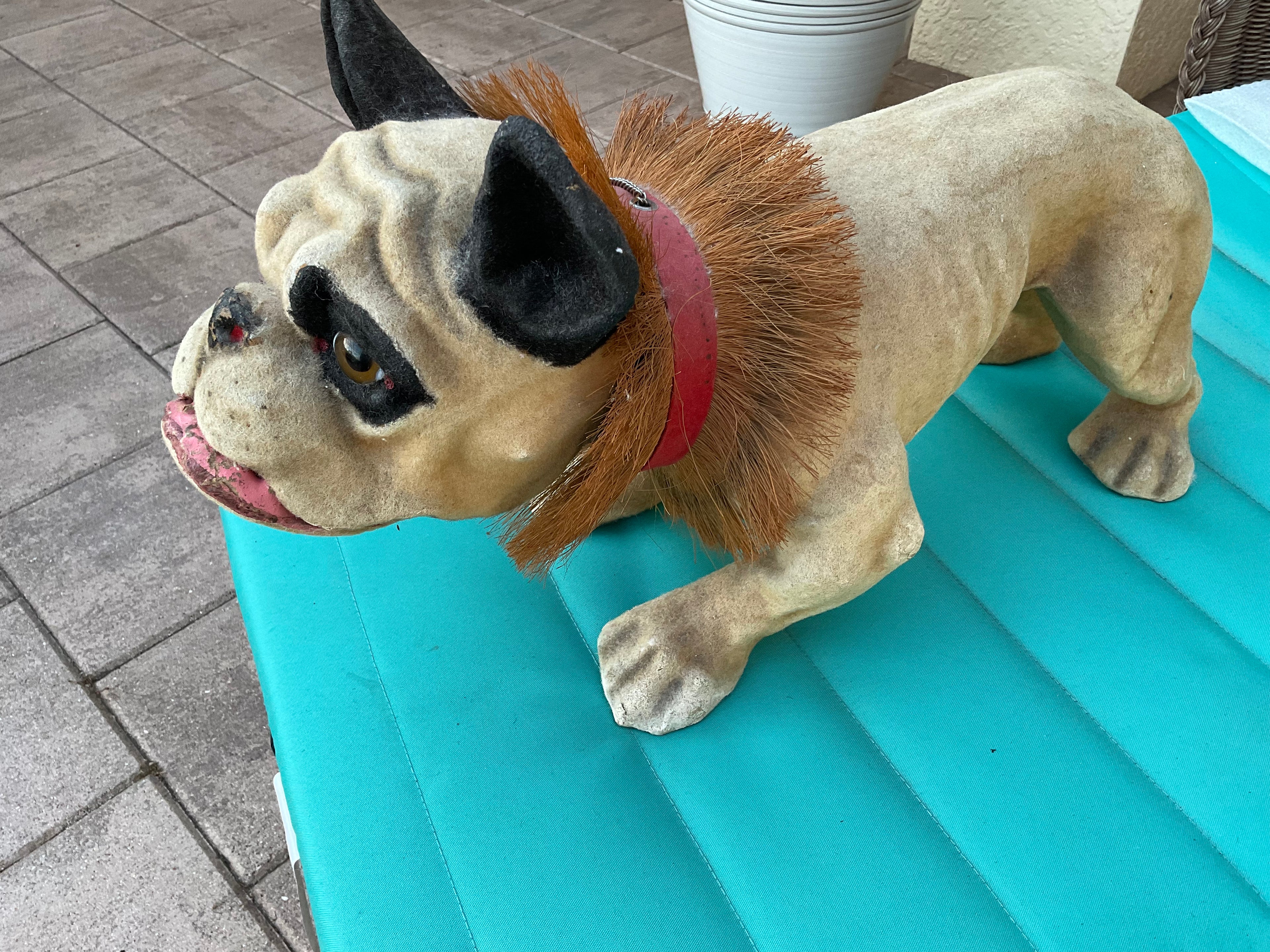 21” Large Paper Mache French Bulldog Growler