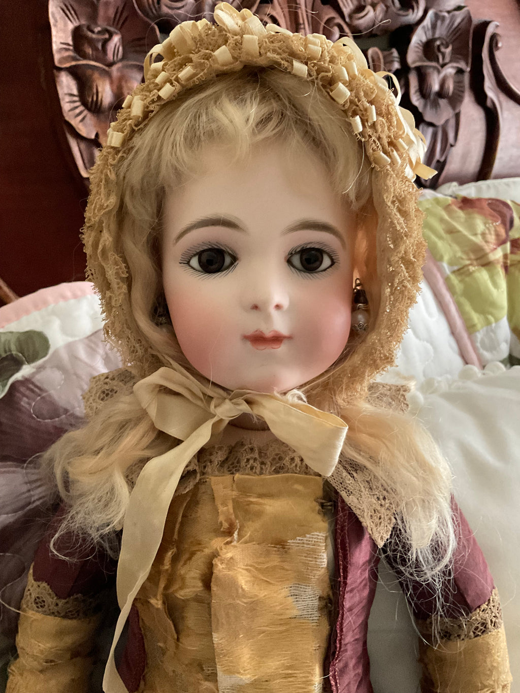 Antique French Bru Jne 7 Bisque Doll 20" circa 1882 — Transitional Body with Brevete Look