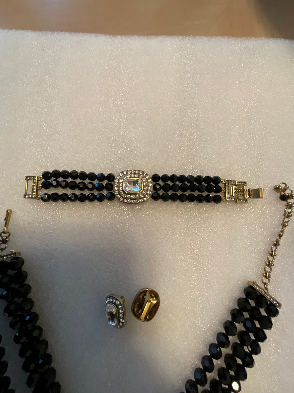 Heidi Daus Clear Crystal Necklace, Bracelet & Earrings Set