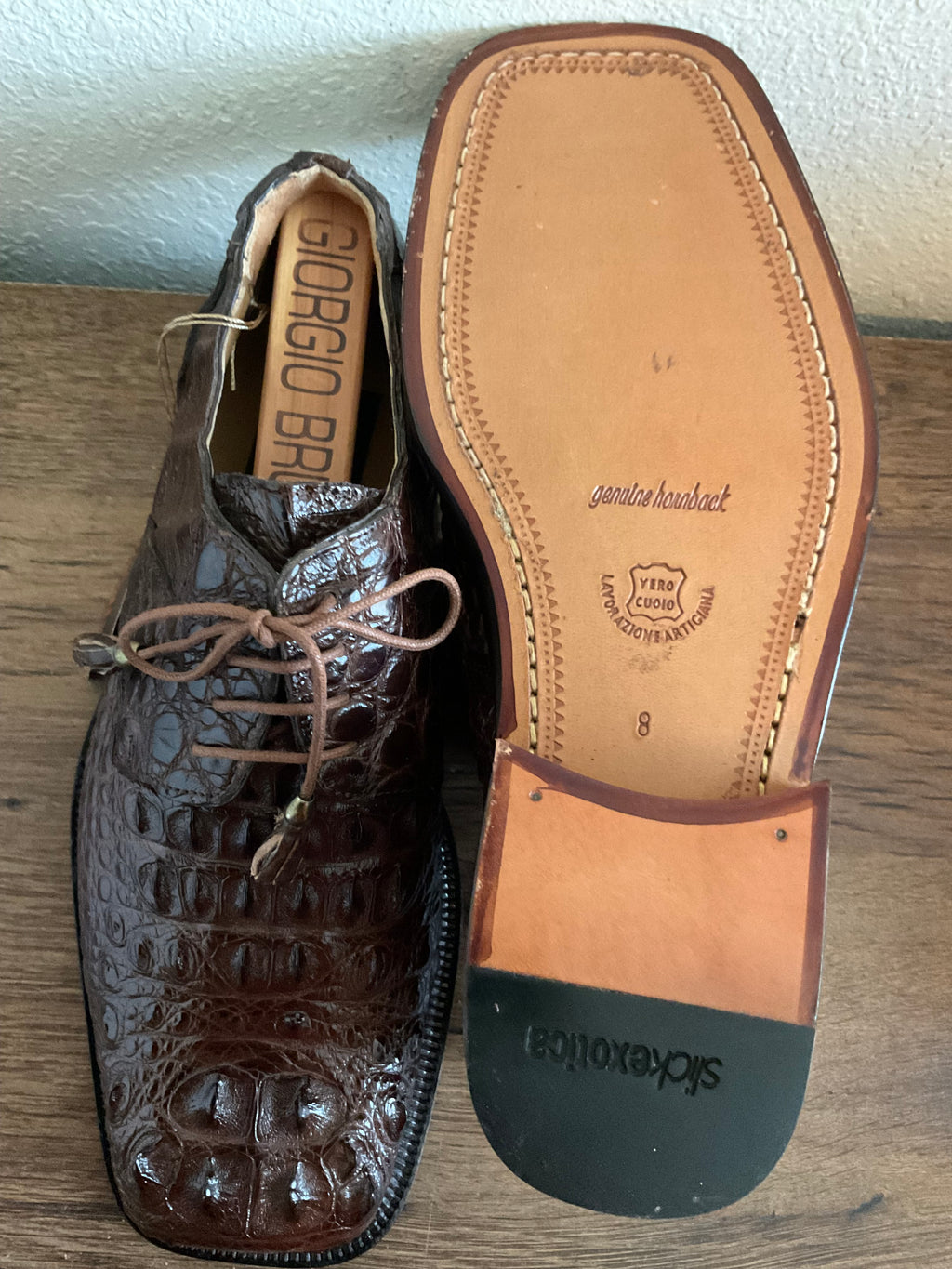 New Slick-exotica Genuine Hornback Oxford shoe